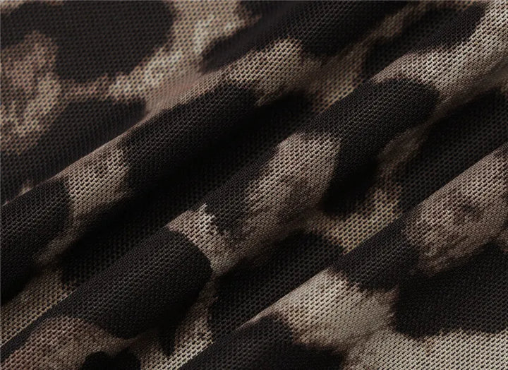 חולצת בטן שיפון כתפיים חשופות שרוולי פעמון - טייגה