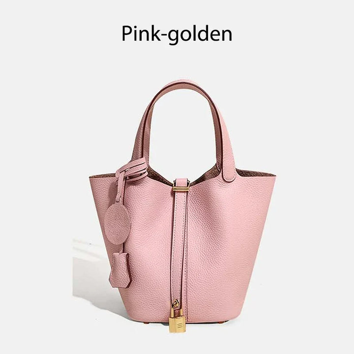 Leather bag with classic design