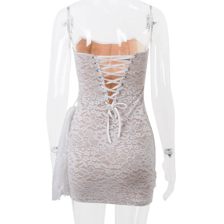 Strapless Lace Mini Dress - Orina