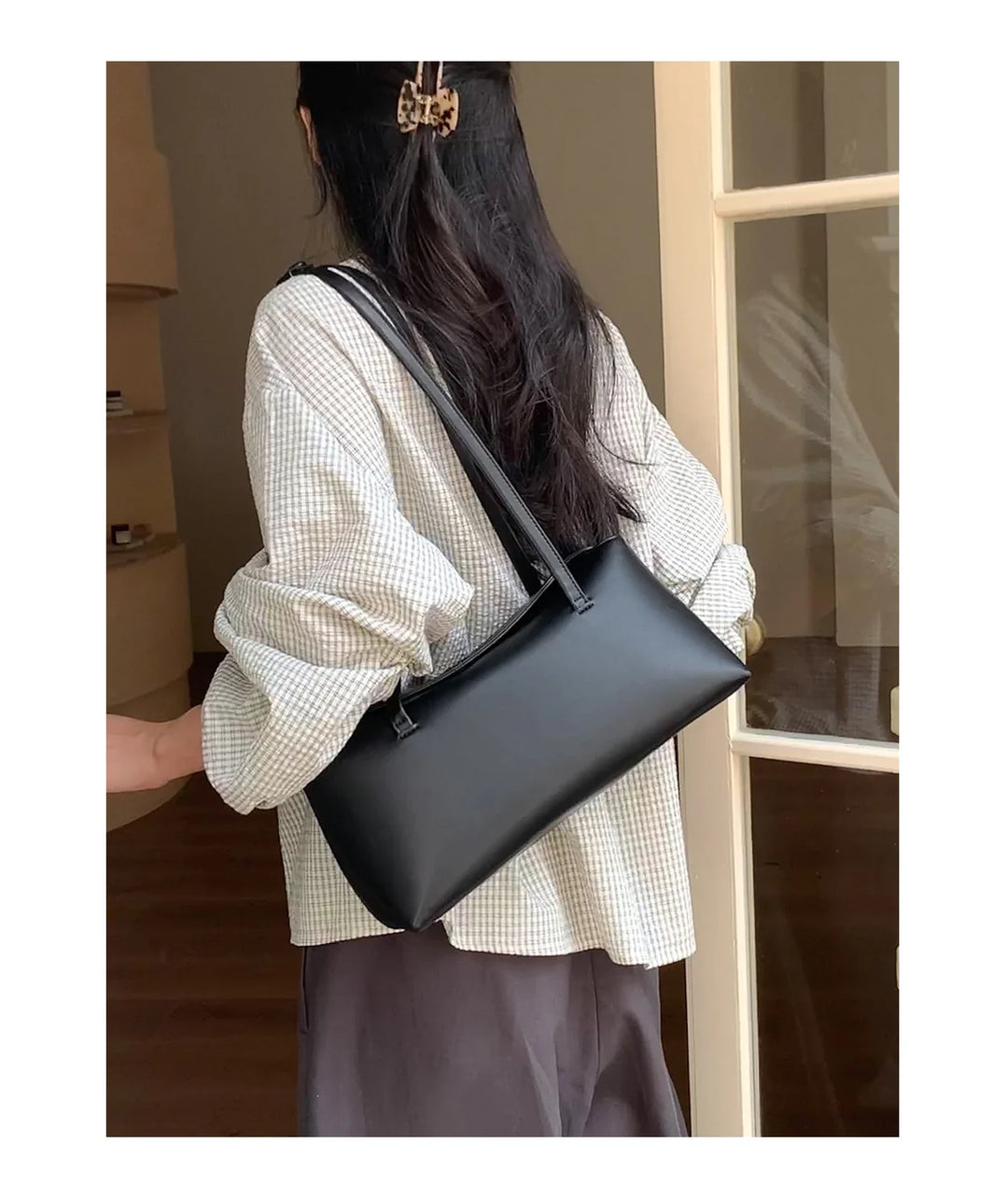 תיק דמוי עור בעיצוב מלבני