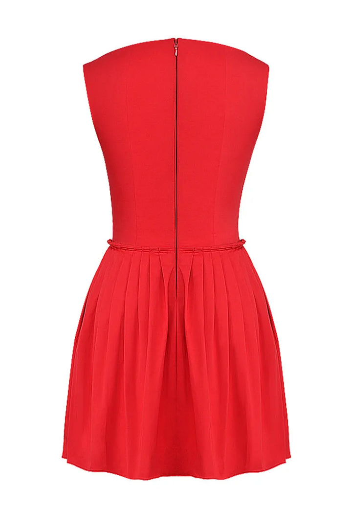 A-line mini dress with pin closure - Lotem