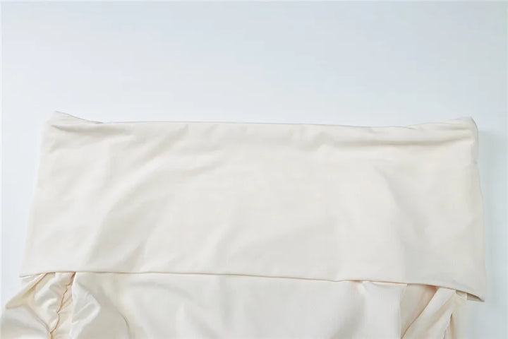 Mini dress with ruching, off-shoulder, and tie decoration - Alice