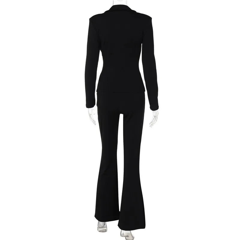 Elegant two-piece suit with zipper closure - Lorraine