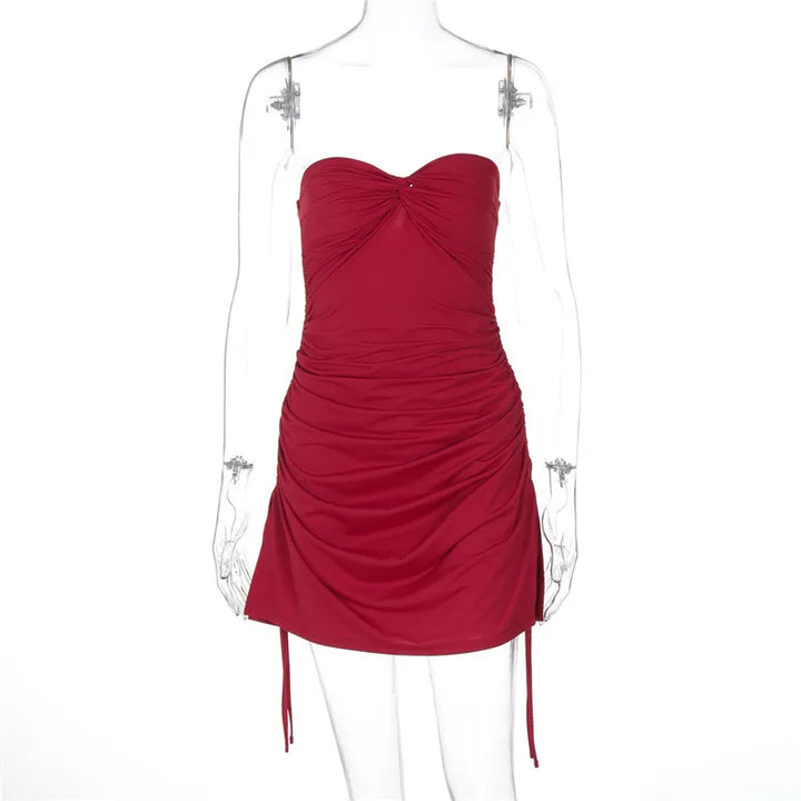 Strapless mini dress with ruching - Gabi