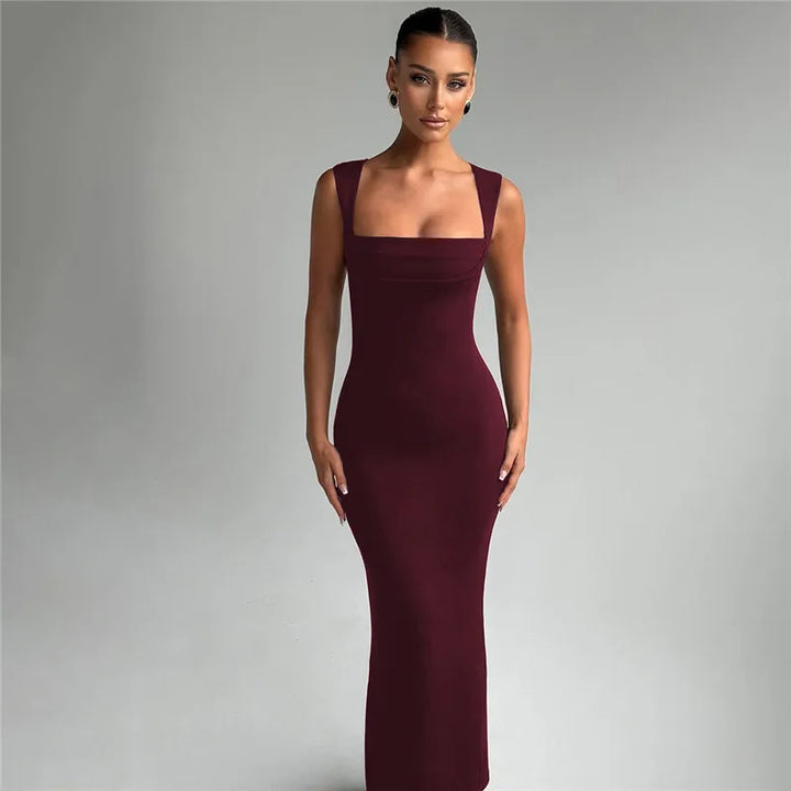 Fitted and Flattering Maxi Dress - Miller