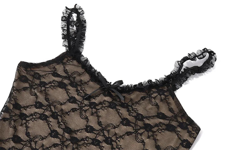 Midi Lace Dress with Bow Detail - Rachel