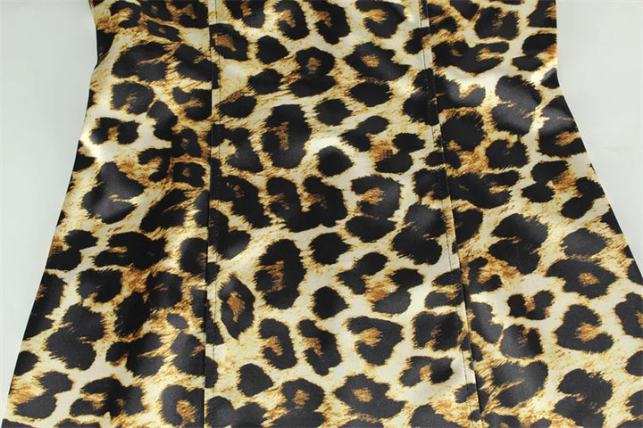 Fitted Strapless Leopard Print Mini Dress - LIONA