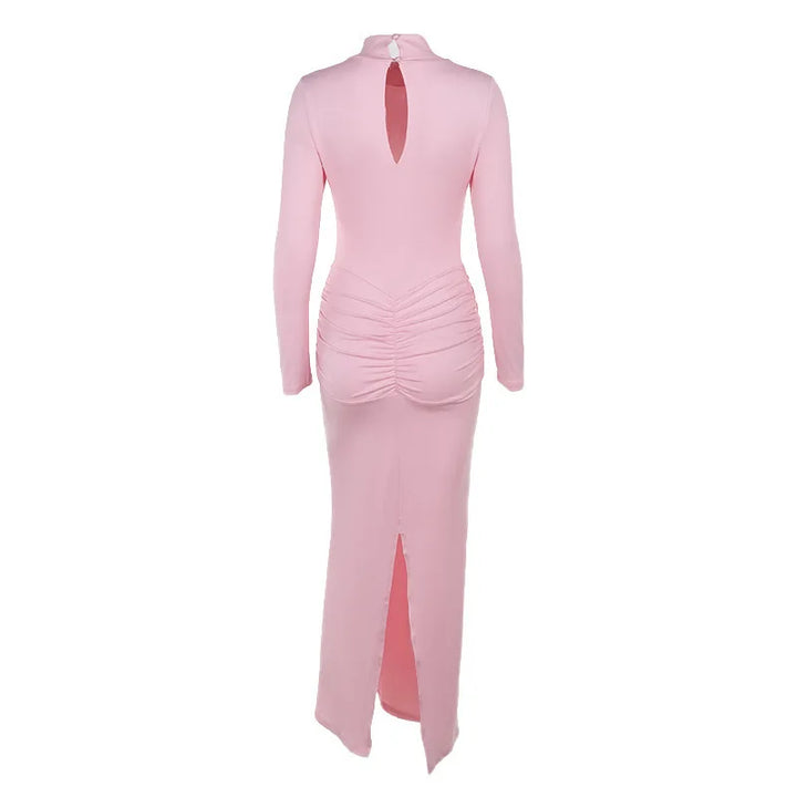 Golf maxi dress with ruching decoration - Veredet