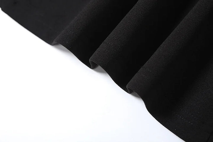 Fitted A-line Mini Dress with V-Neck Collar - Marlowe