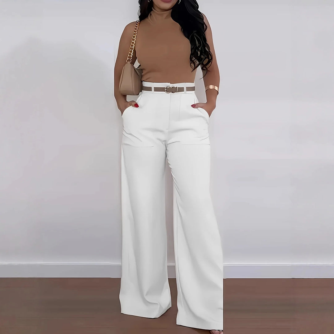 Wide high-waisted pants tailored style