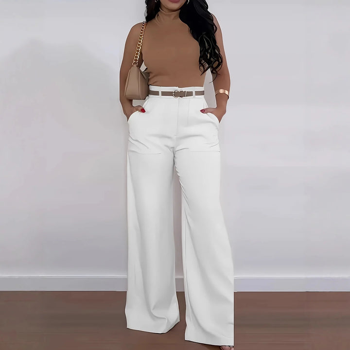 Wide high-waisted pants tailored style
