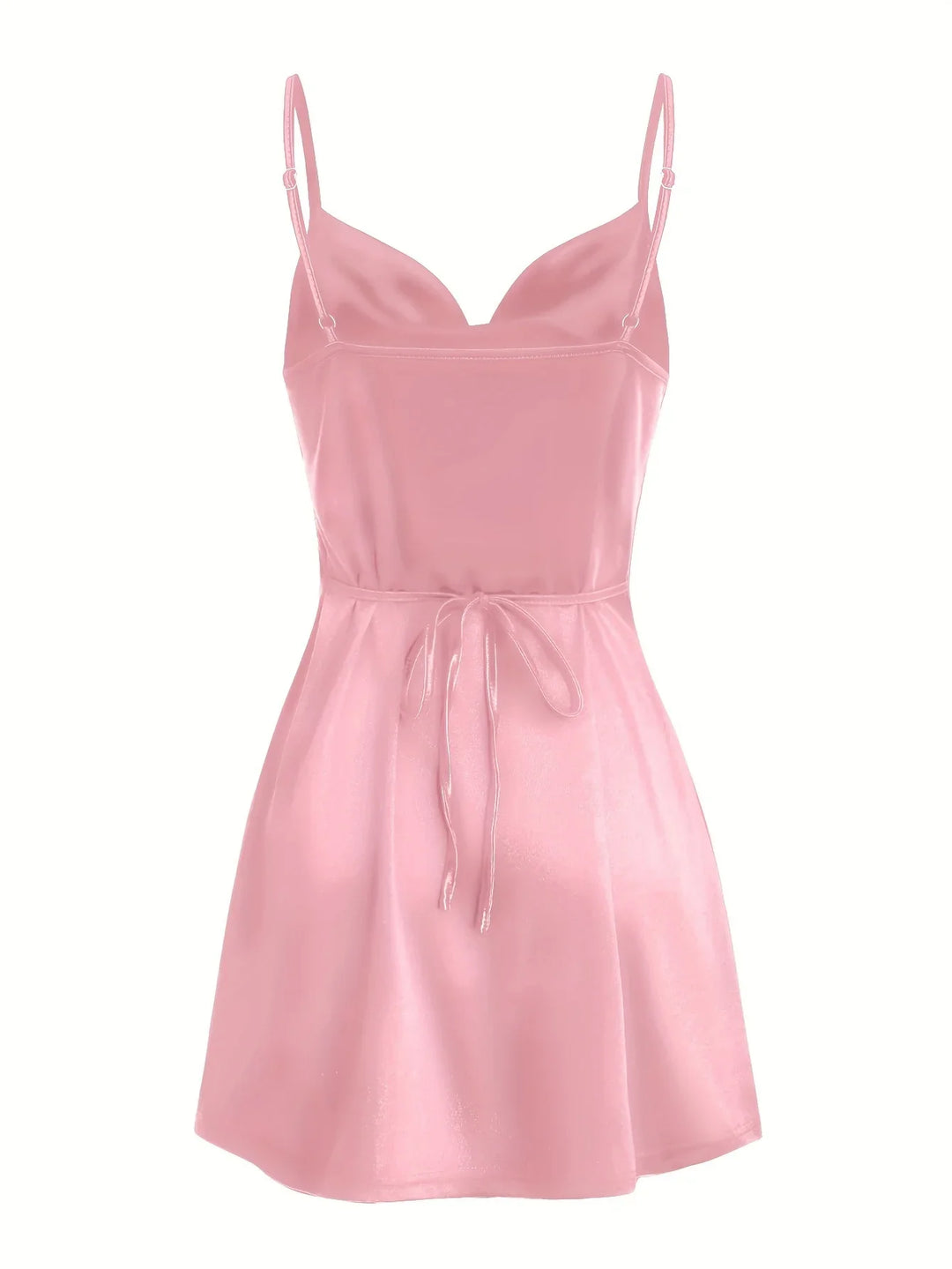 Satin Mini Dress - Bianca
