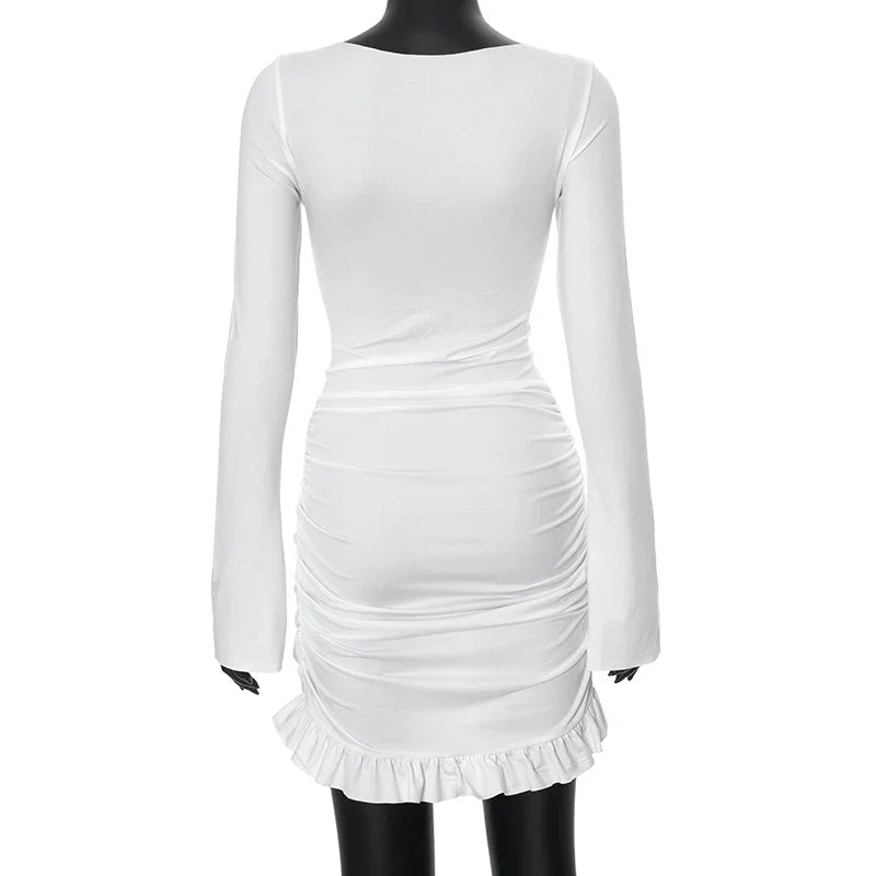 Mini dress with ruching - Rachel