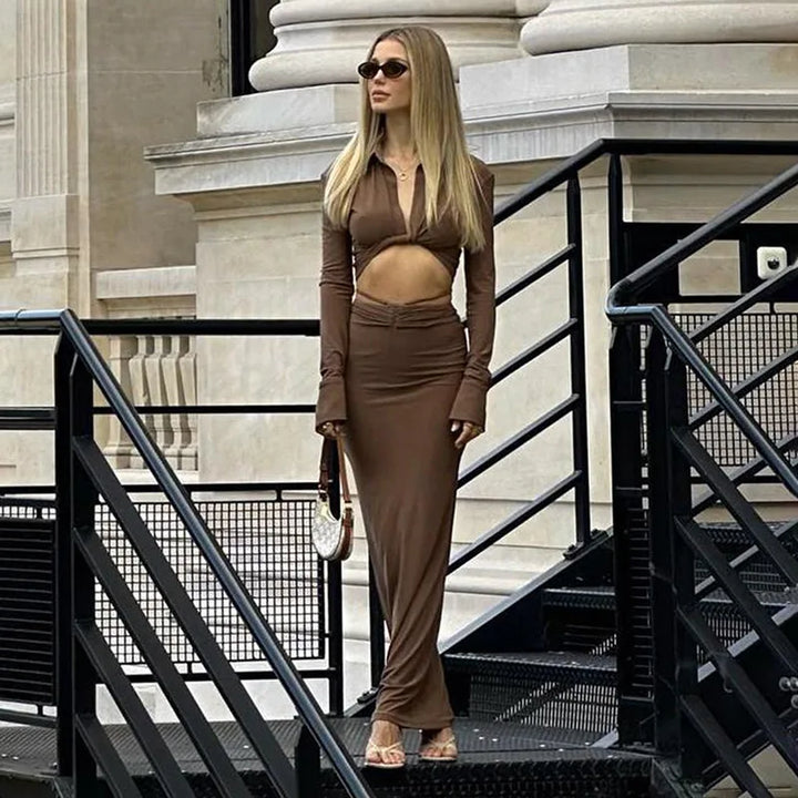 Two-piece set maxi skirt and blouse - Miran
