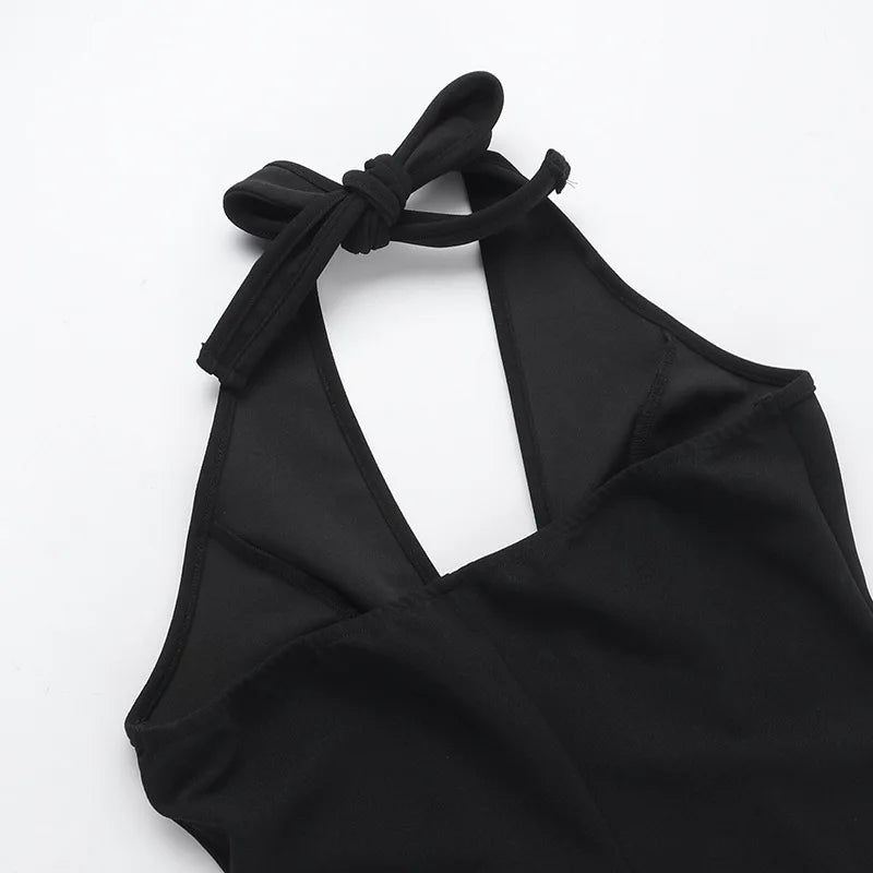 Maxi Dress with Ruffle and Open Back - Rosalina