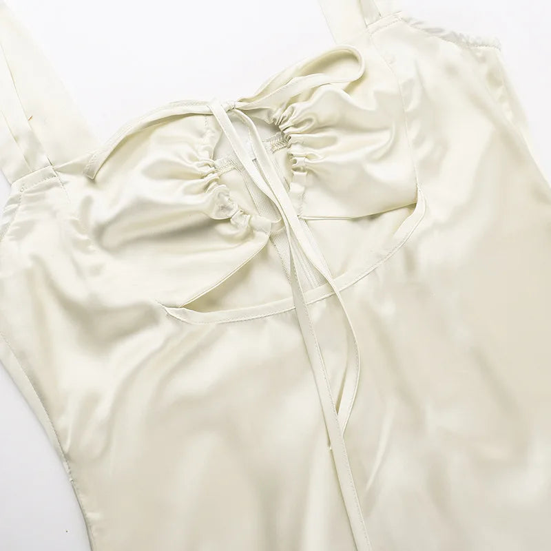 Mini Dress with Tie and Open Back - Alaya