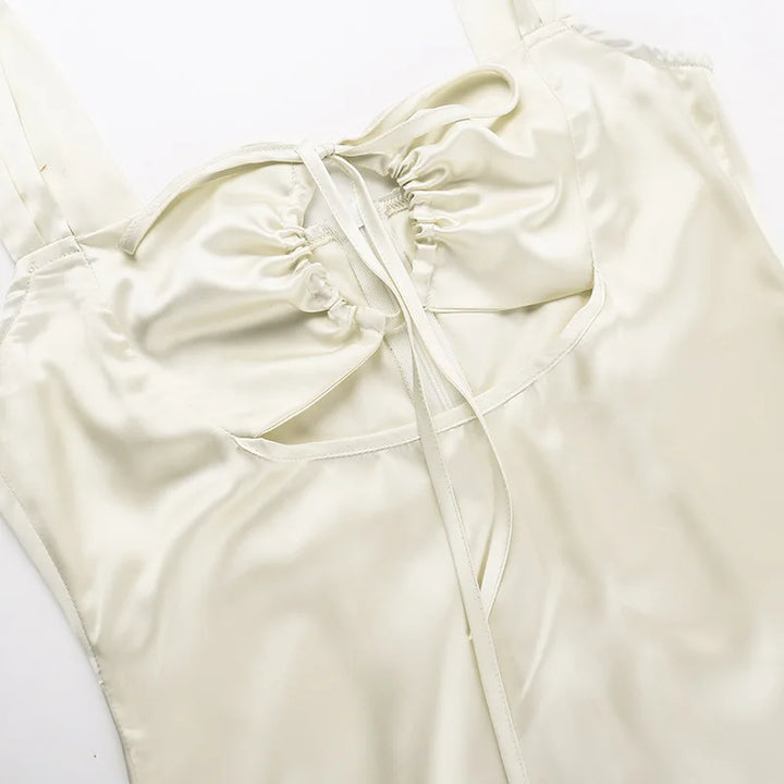 Mini Dress with Tie and Open Back - Alaya