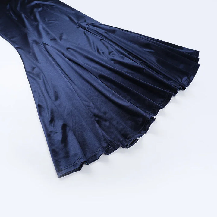 Maxi satin dress with open back - Rain