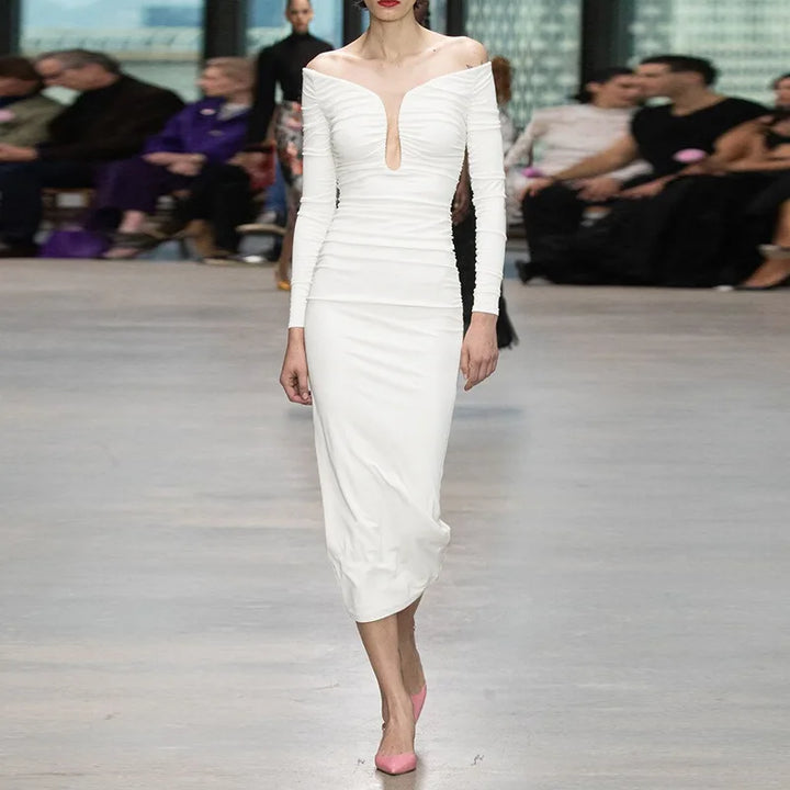 Maxi off-shoulder dress - Lila