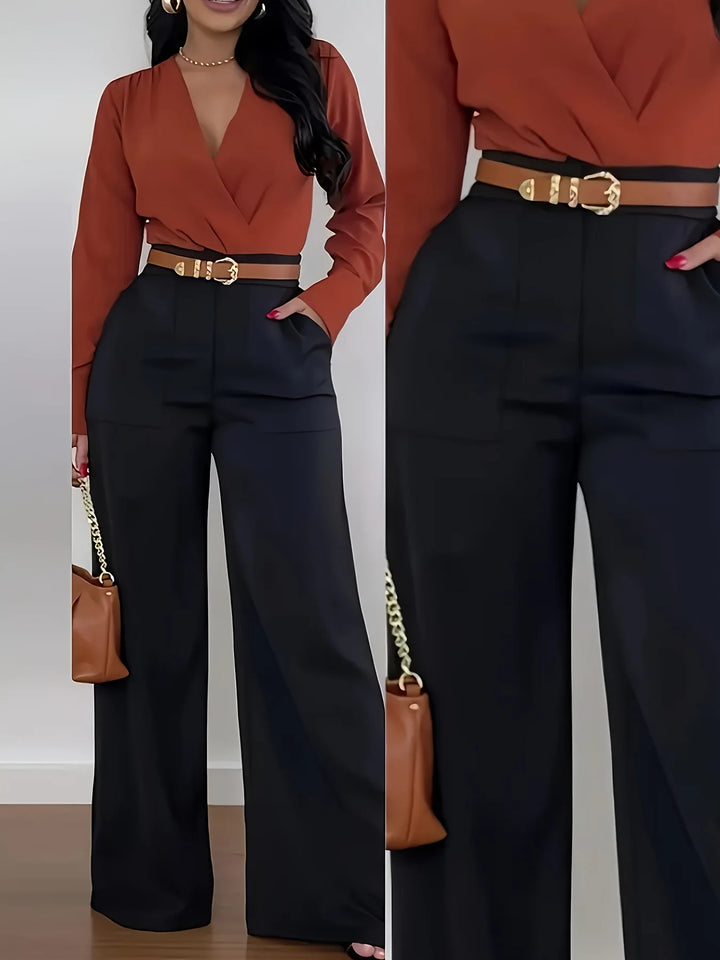 Wide high-waisted pants tailored style
