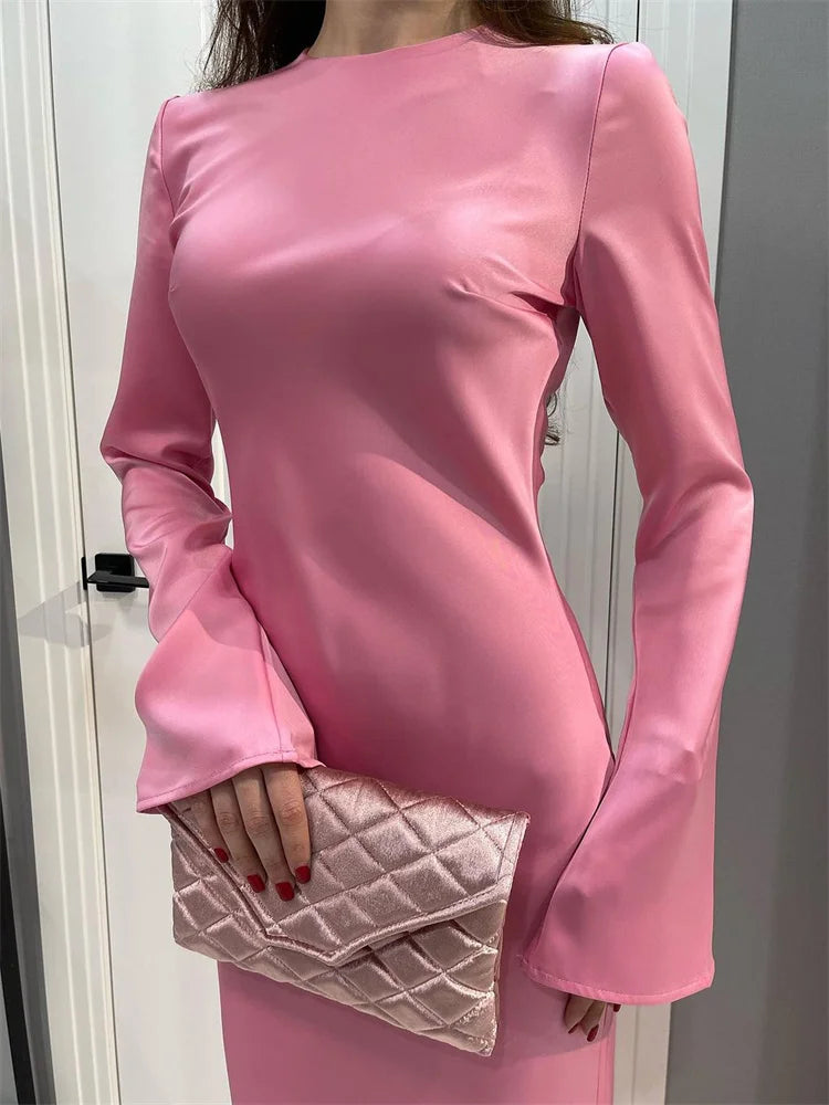 Satin maxi dress - Dekel