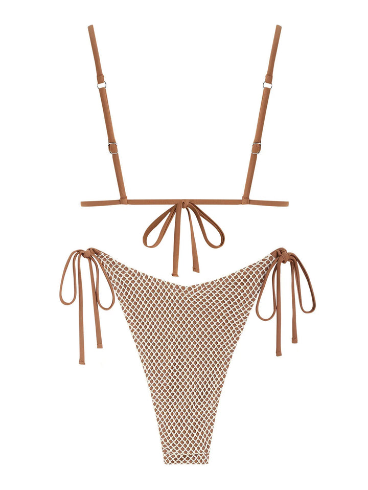 Triangle Bikini with Mesh Design - Fanny