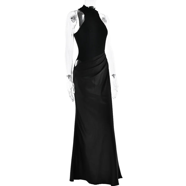 Maxi Dress with Fitted Bodysuit and Satin Skirt - Maris