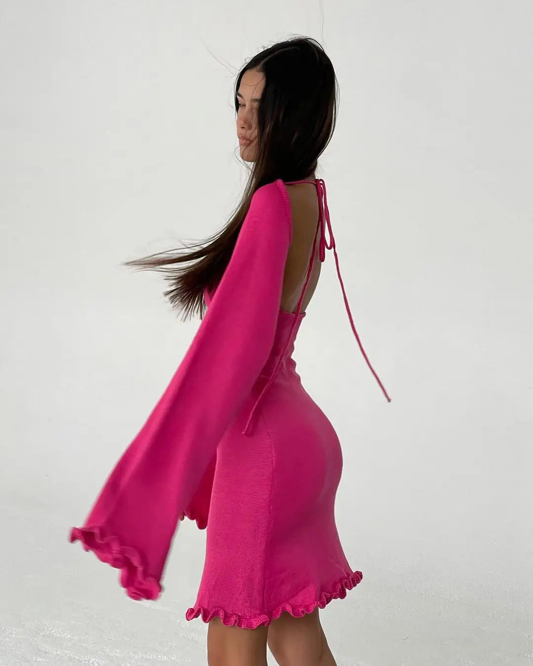 Mini dress with open back - Courtney