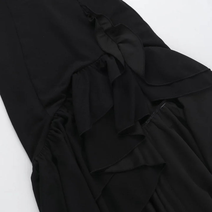 Maxi Dress with Ruffle and Open Back - Rosalina