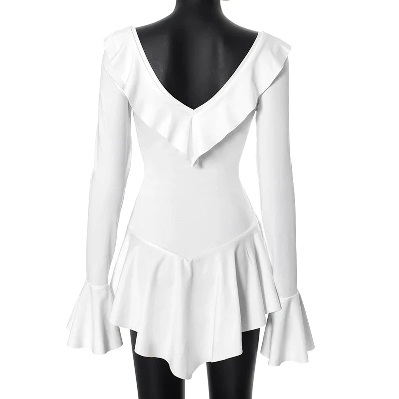Mini Dress with Ruffle and Bell Sleeves - Philly