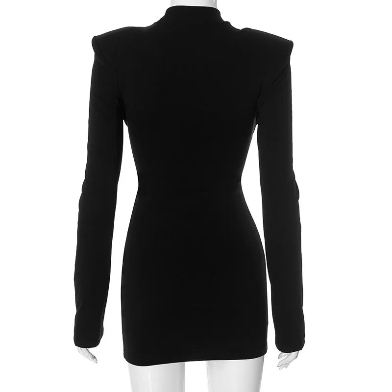 Fitted Mini Dress with Cross Design - Serena