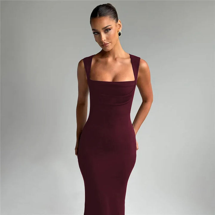 Fitted and Flattering Maxi Dress - Miller