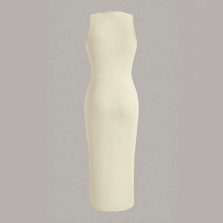 Fitted midi dress with shaping fabric - Novah
