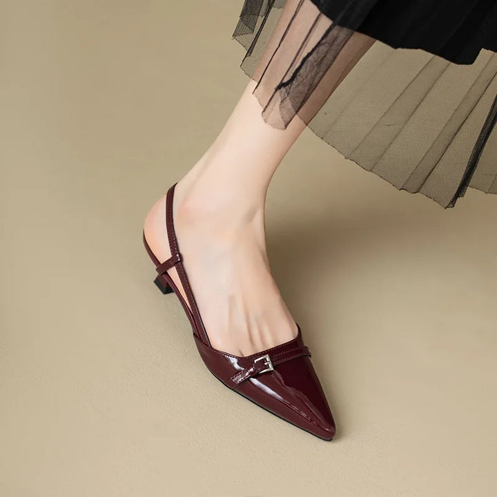 Shiny Pointed High Heels - Shirit