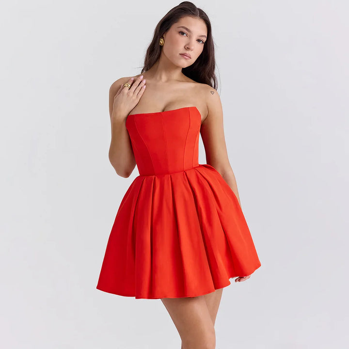 Strapless A-Line Mini Dress - Carla