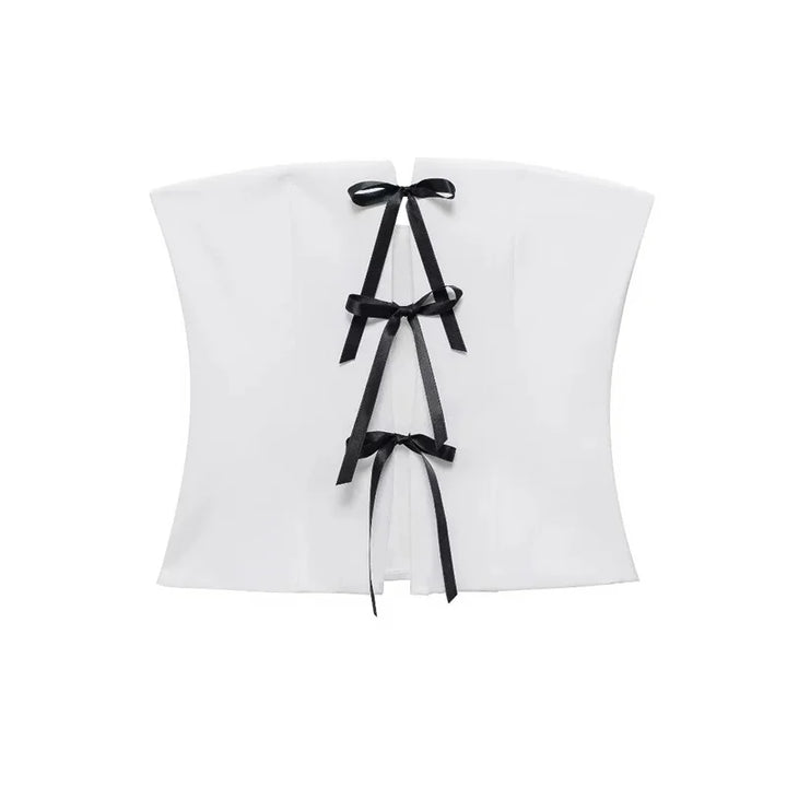 Strapless Top with Bow Detail - Millis