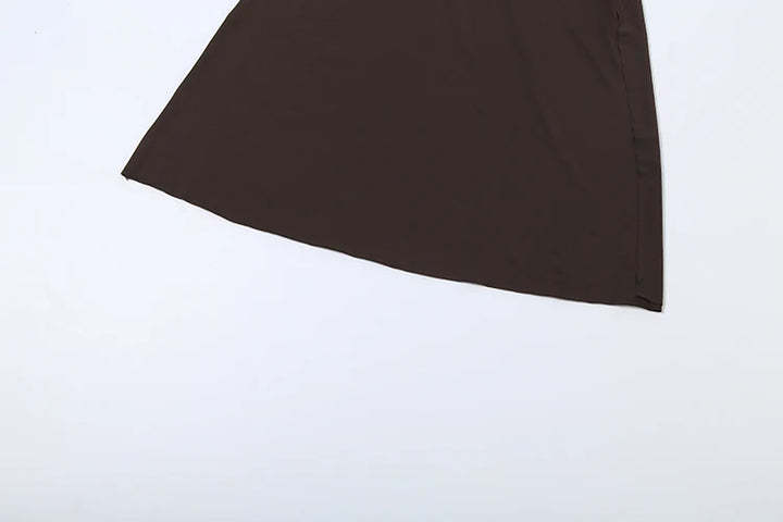 Maxi Dress with Collar, Open Back, Pleats, and Slit - Bianca