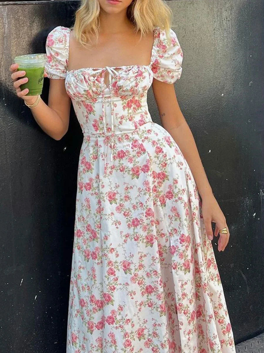 Floral Summer Midi Dress - Reina