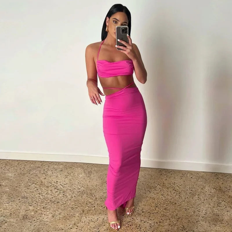 Two-Piece Set with Fitted Skirt and Top - MILI