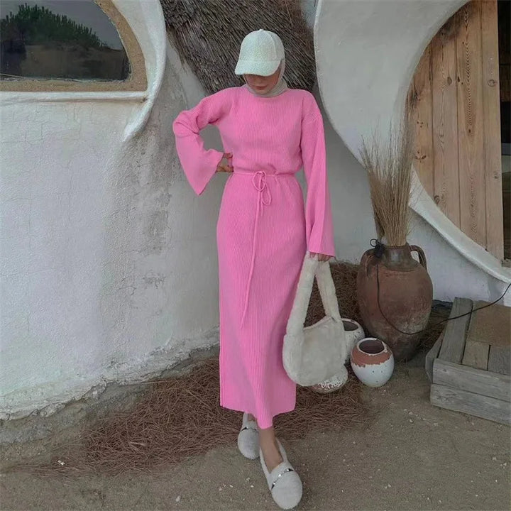 Casual maxi knitted dress - Amitah