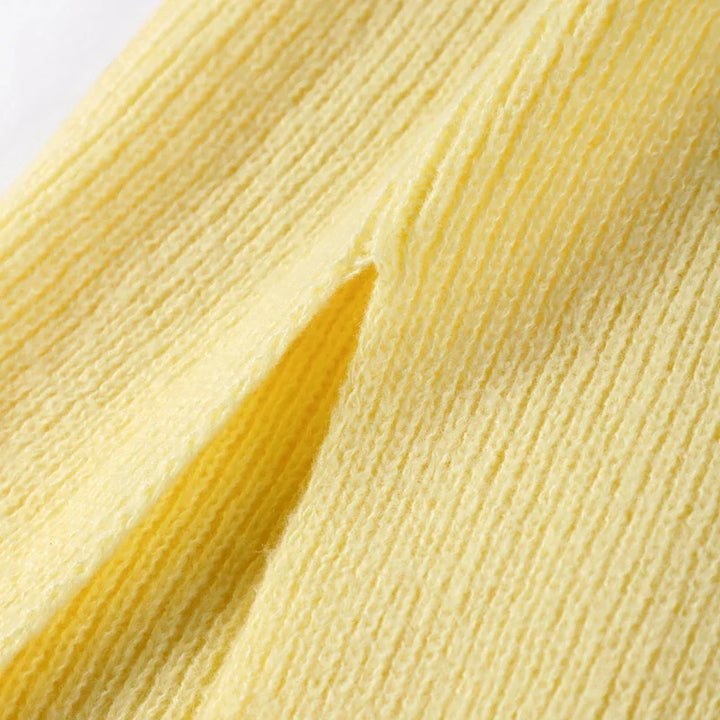 Two-piece knitted set with maxi skirt and tie-up top - Yamit