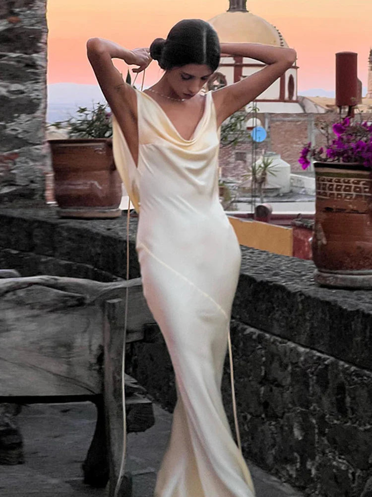 Satin Maxi Dress - Elite