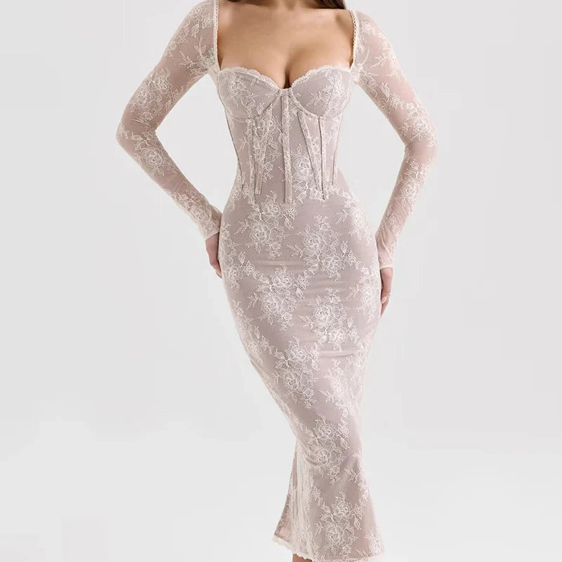 Midi Lace Dress - Elizabeth
