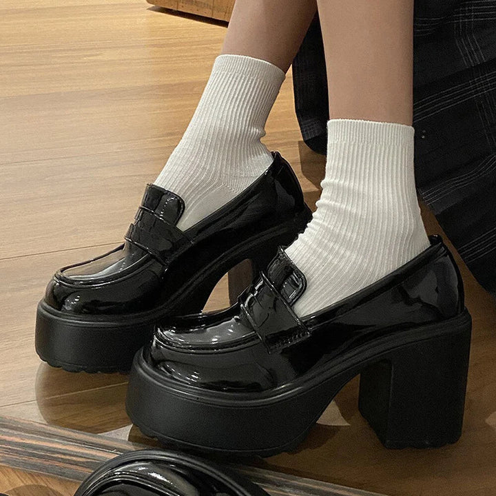 Platform Heel Loafers - Nelly