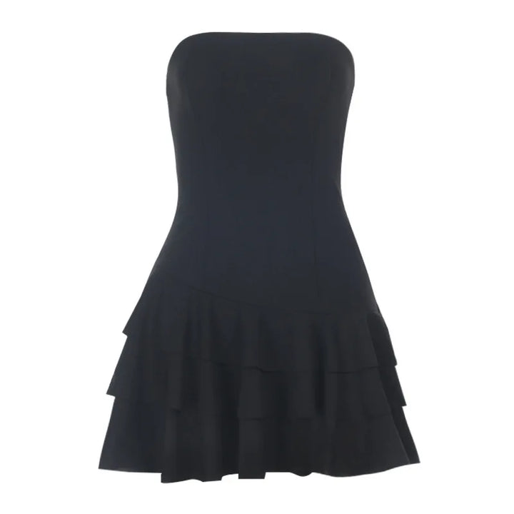 Strapless mini dress with tiered ruffle - Don