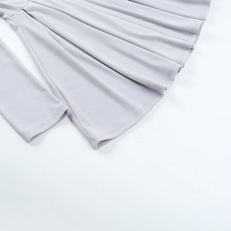 Tailored mini A-line dress with neckline design - Naomi