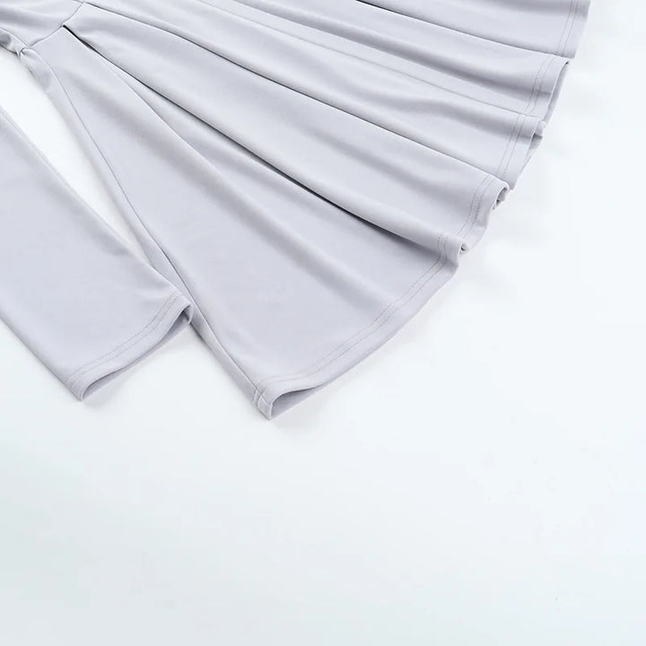Tailored mini A-line dress with neckline design - Naomi