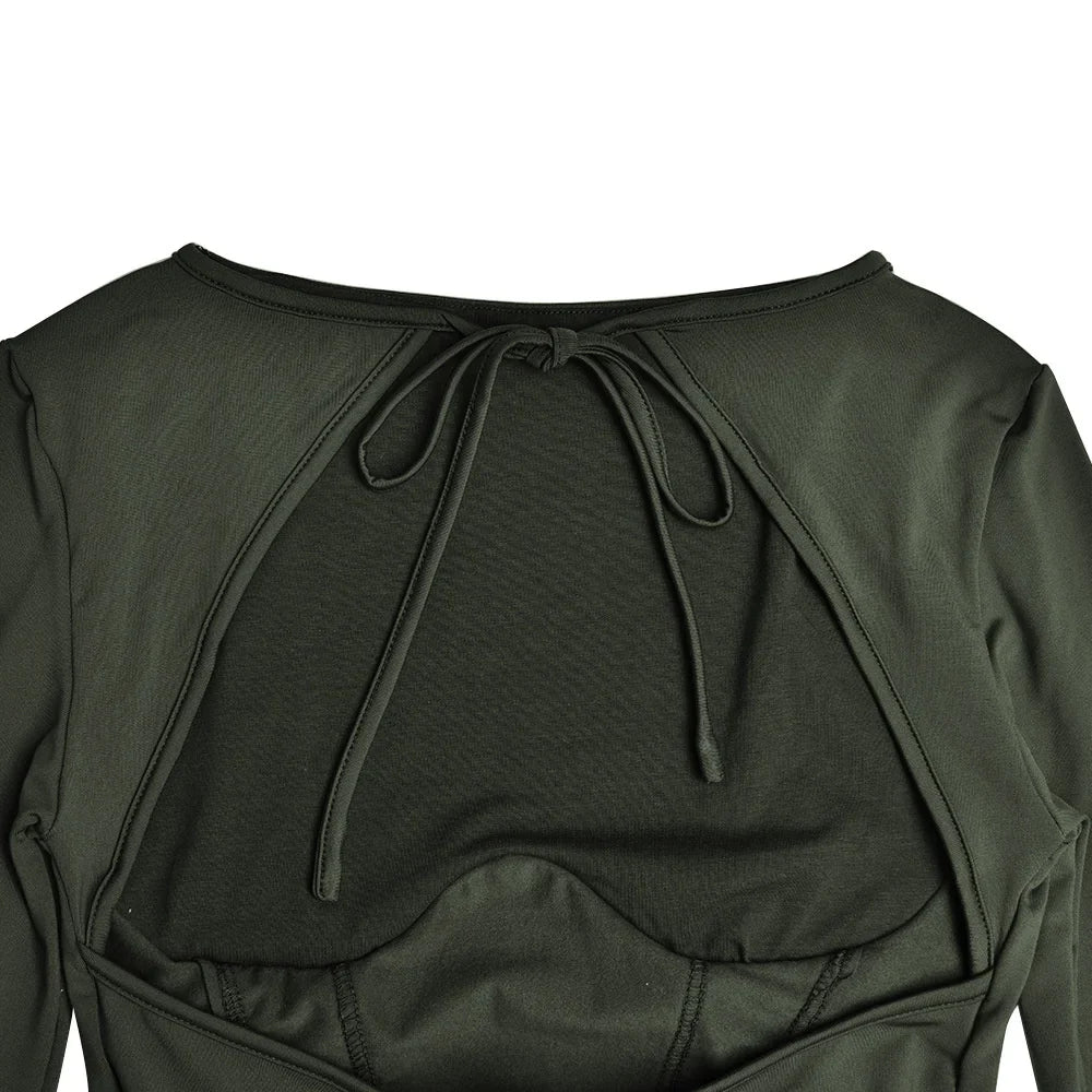 Fitted mini dress with corset design - MAZE