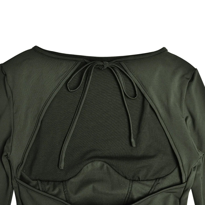 Fitted mini dress with corset design - MAZE