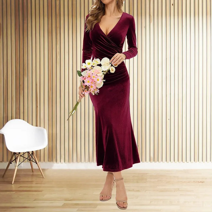 Velvet maxi dress - Nehora